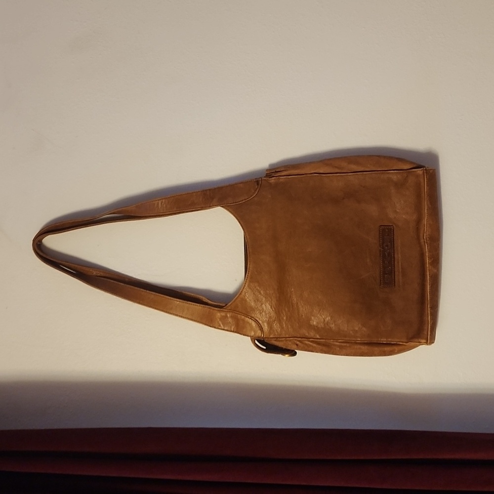 Fossil Vintage 1954 Reissue Distressed Hand Bag Blonde Leather